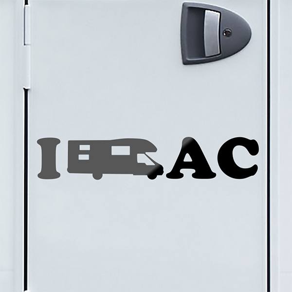 Stickers camping-car: I Love AC