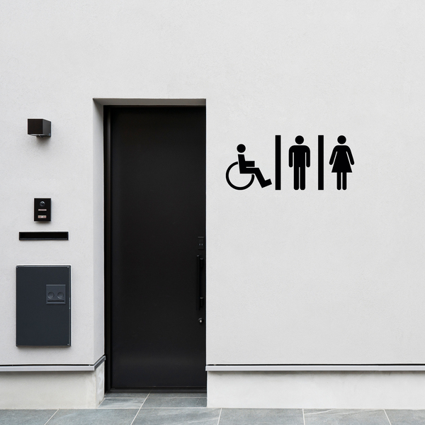 Stickers muraux: WC Mixto personnes handicapées