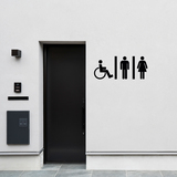 Stickers muraux: WC Mixto personnes handicapées 2