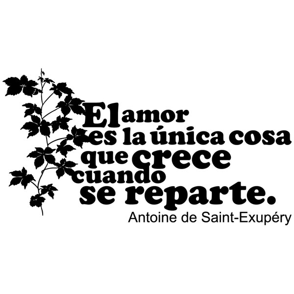 Stickers muraux: Amor Crece Exupery