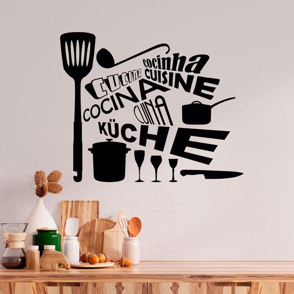 Stickers muraux: Cuisine en Langues