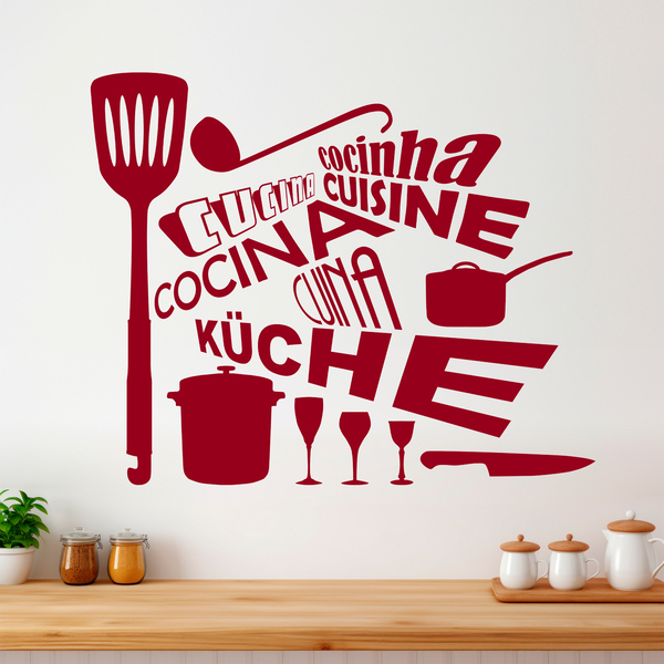 Stickers muraux: Cuisine en Langues