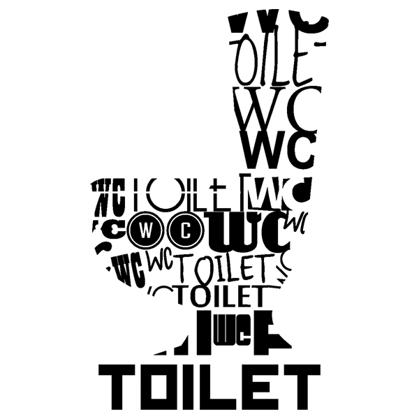 Stickers muraux: Toilet langues