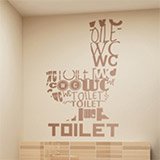Stickers muraux: Toilet langues 2