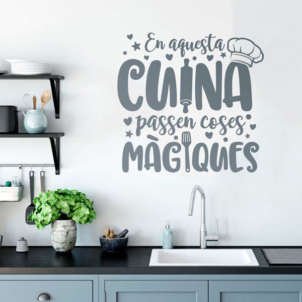 Stickers muraux: Cuisine Magique en Catalan