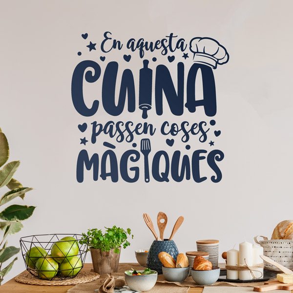 Stickers muraux: Cuisine Magique en Catalan