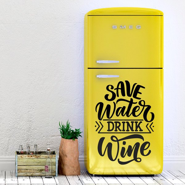 Stickers muraux: Save Water Drink Wine