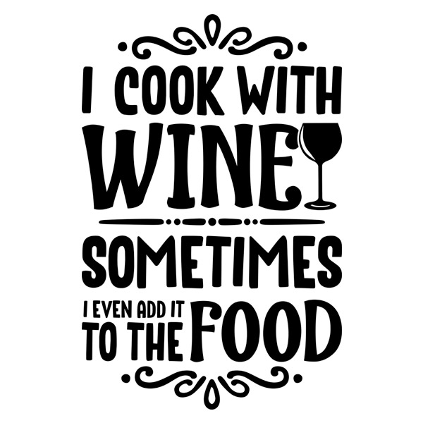 Stickers muraux: I cook with wine