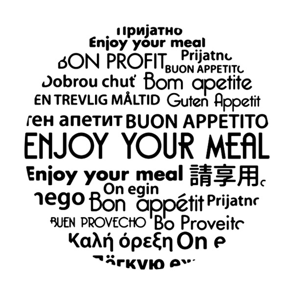 Stickers muraux: Bon appétit en Anglais II
