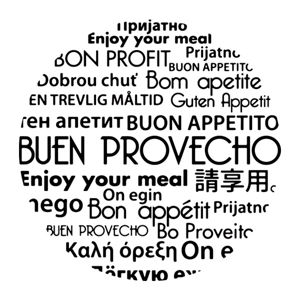 Stickers muraux: Buen Provecho en Espagnol II