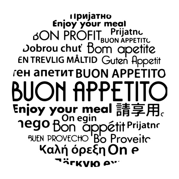 Stickers muraux: Bon appétit en italien II