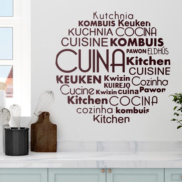 Stickers muraux: Cuisine Langues en catalan