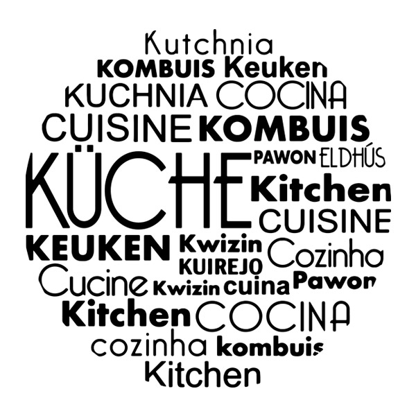 Stickers muraux: Langues de Cuisine en Allemand