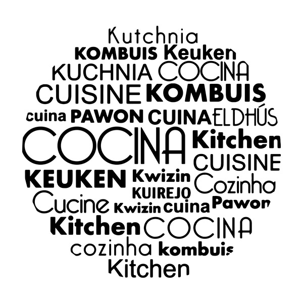 Stickers muraux: Langues de Cuisine en Espagnol