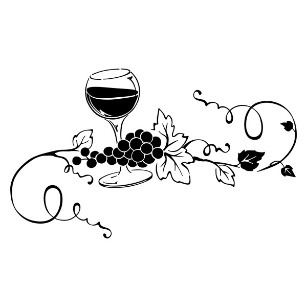 Stickers muraux: Délicieux Verre de Vin