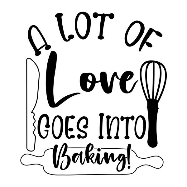 Stickers muraux: A lot of love goes into baking!