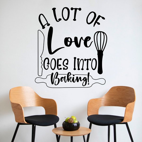 Stickers muraux: A lot of love goes into baking!