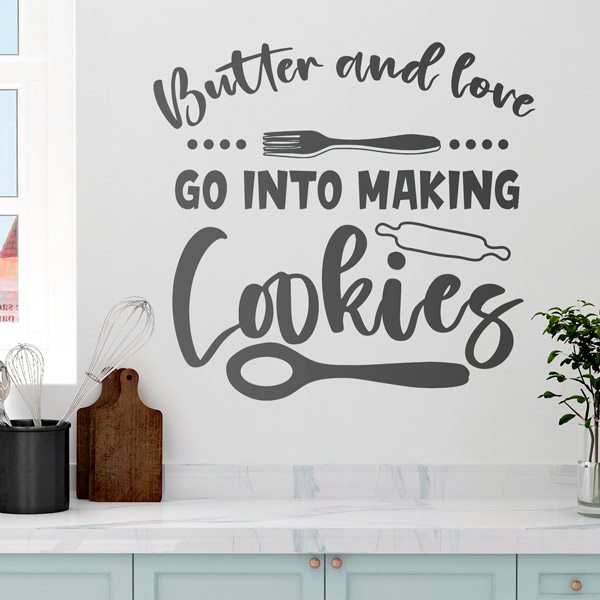 Stickers muraux: Butter and love go into making cookies