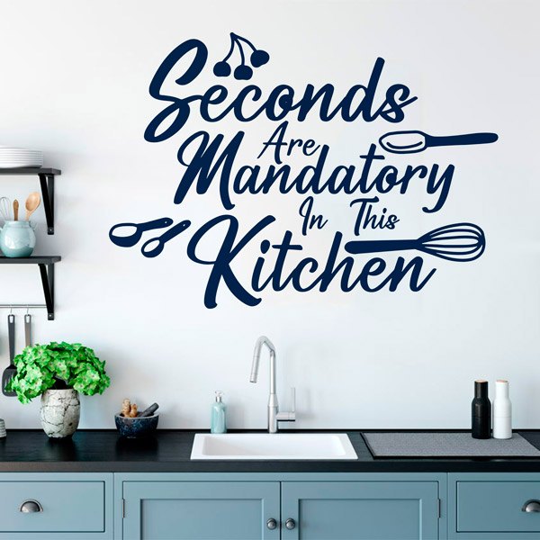 Stickers muraux: Seconds are mandatory in this kitchen
