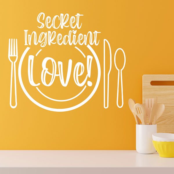 Stickers muraux: Secret ingredient, Love!