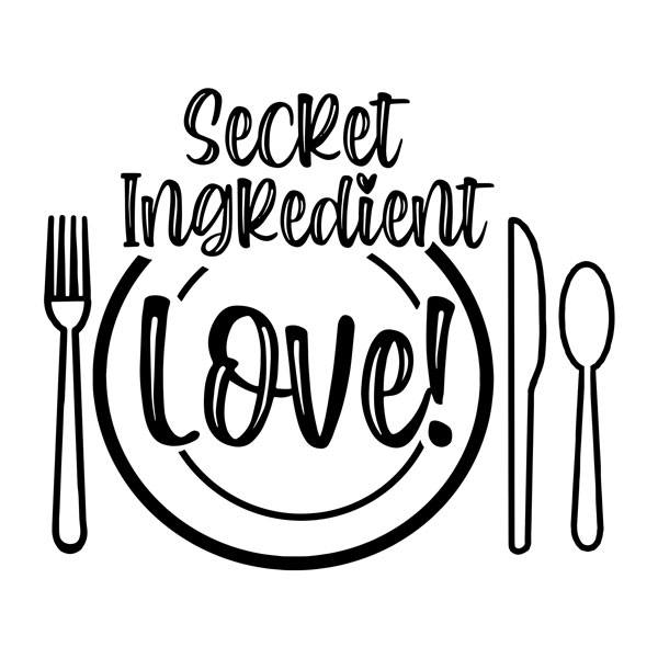 Stickers muraux: Secret ingredient, Love!
