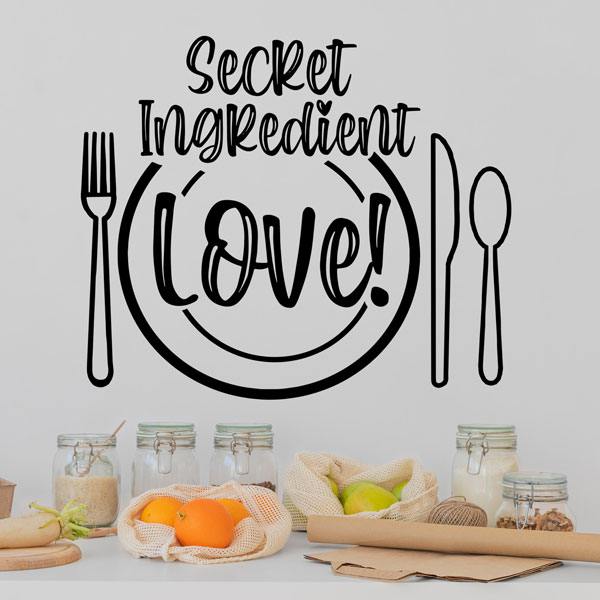 Stickers muraux: Secret ingredient, Love!