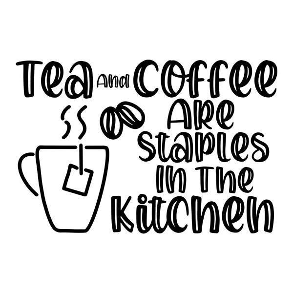 Stickers muraux: Tea and coffee are staples in the kitchen