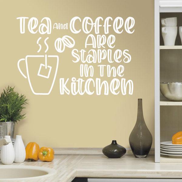 Stickers muraux: Tea and coffee are staples in the kitchen