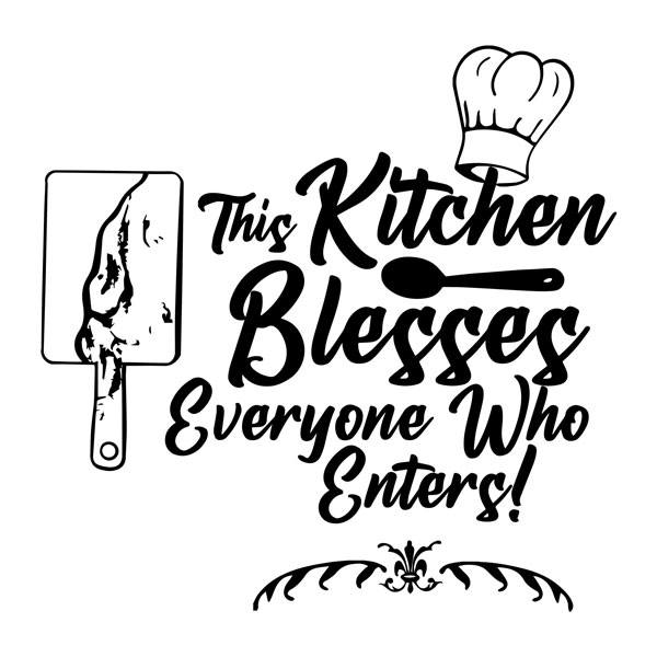 Stickers muraux: This Kitchen blesses everyone who enters