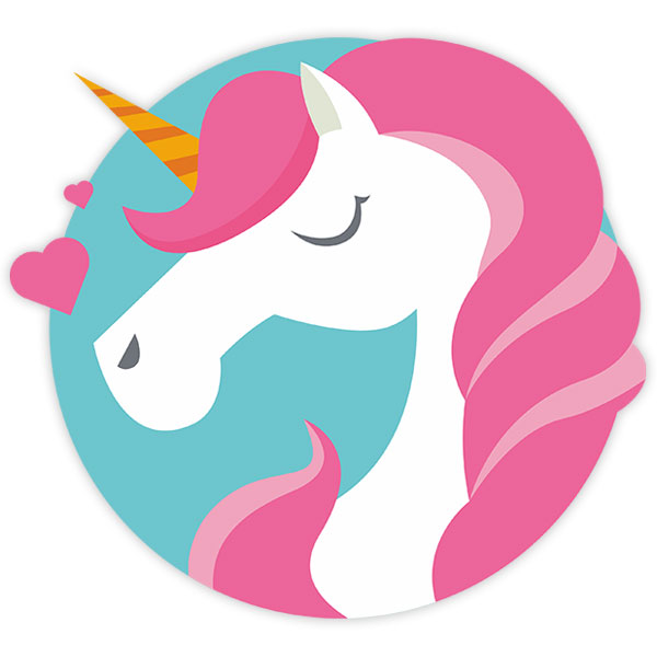 Stickers muraux: Licorne amoureuse