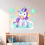 Stickers muraux: Licorne animal en peluche 5