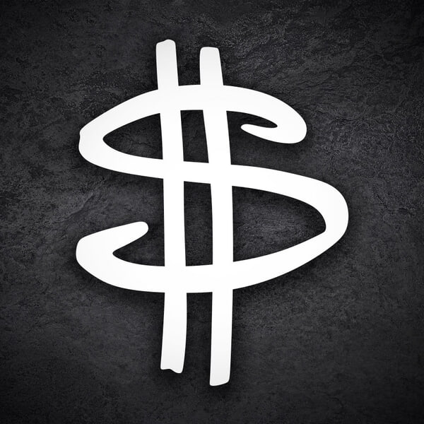 Autocollants: Doodle Graffiti Symbole Dollar