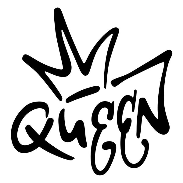 Autocollants: Graffiti Queen avec couronne