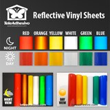 Autocollants: Feuille de vinyle reflechissant 3