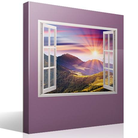 Stickers muraux: Coucher de soleil dans les montagnes