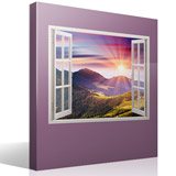 Stickers muraux: Coucher de soleil dans les montagnes 4