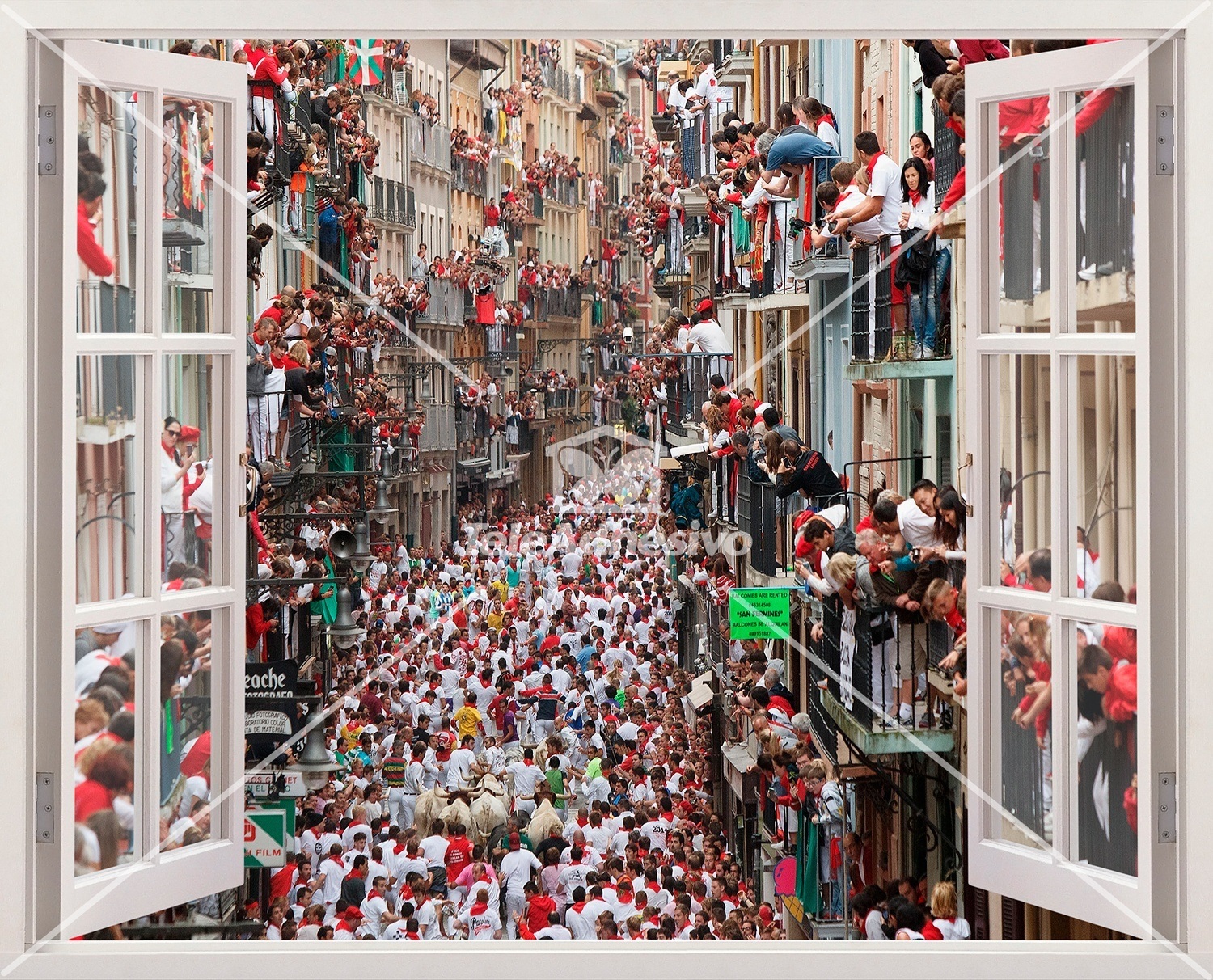 Stickers muraux: Courir à San Fermín