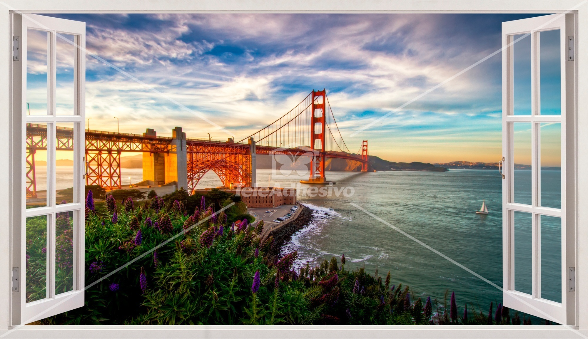 Stickers muraux: Panoramique Golden Gate