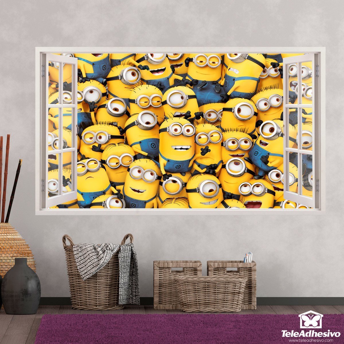 Stickers muraux: Des milliers de Minions