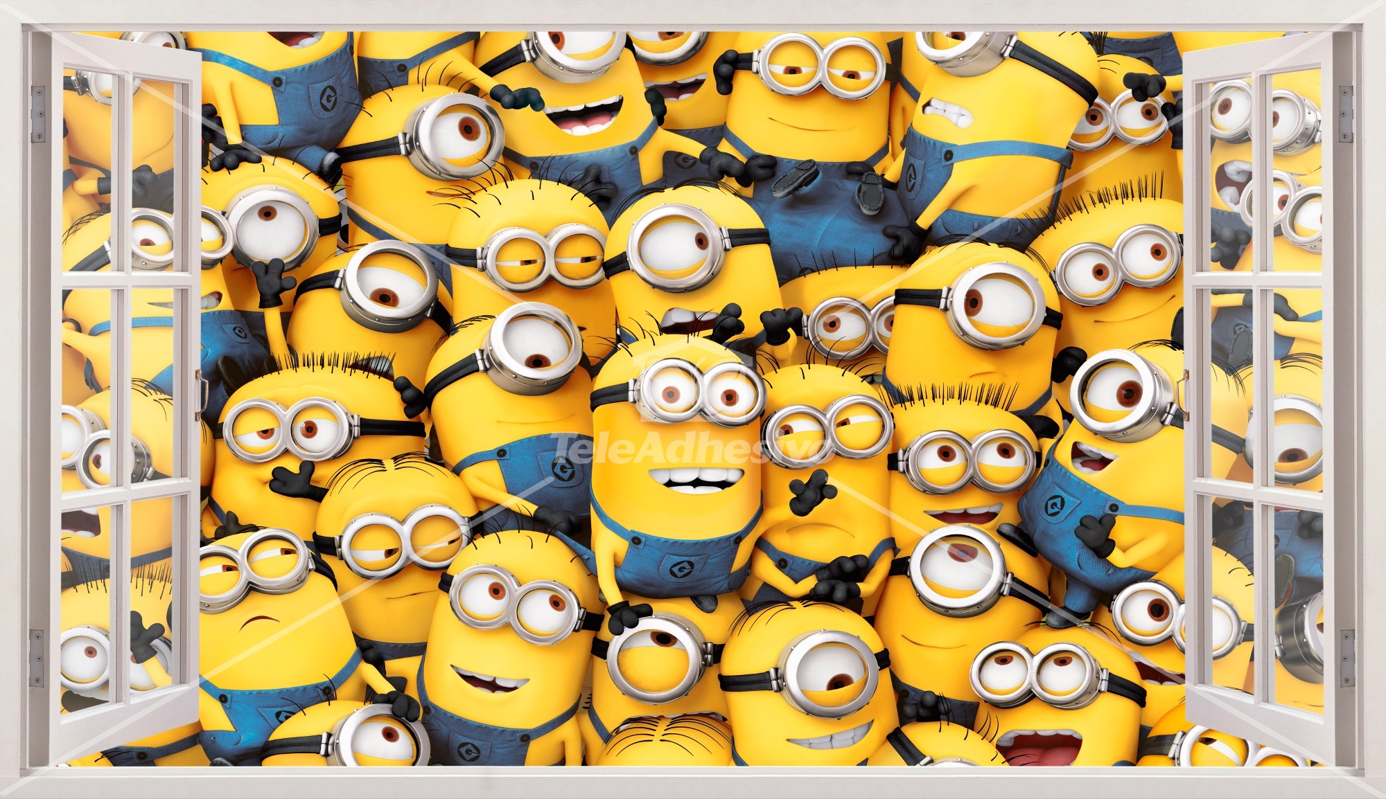 Stickers muraux: Des milliers de Minions