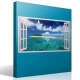Stickers muraux: Panorama mer et l île dans les Caraïbes 4