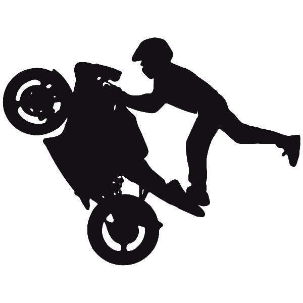 Stickers muraux: Acrobaties à la moto