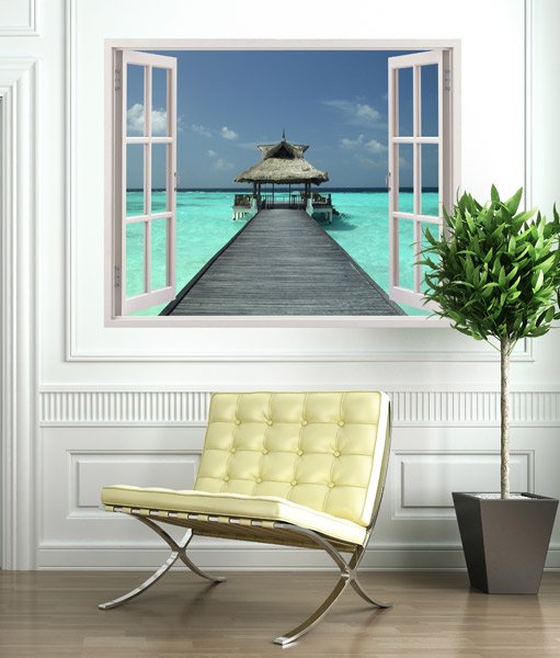 Fen&ecirc;tre sur ponton tropical 2/2