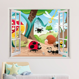 Stickers pour enfants: Fenêtre Réunion sur la forêt 4