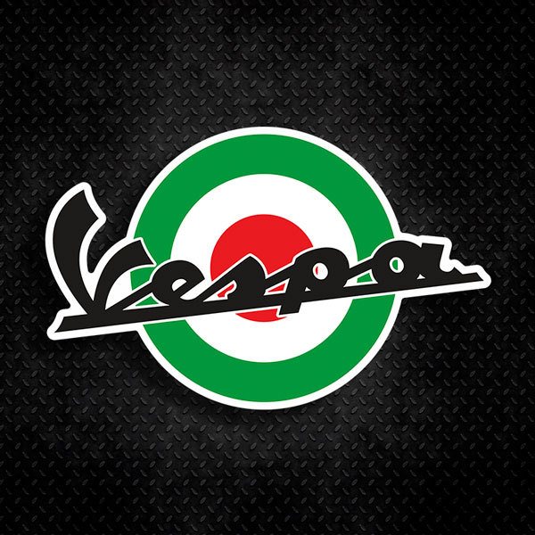 Autocollants: Vespa cible tricolore