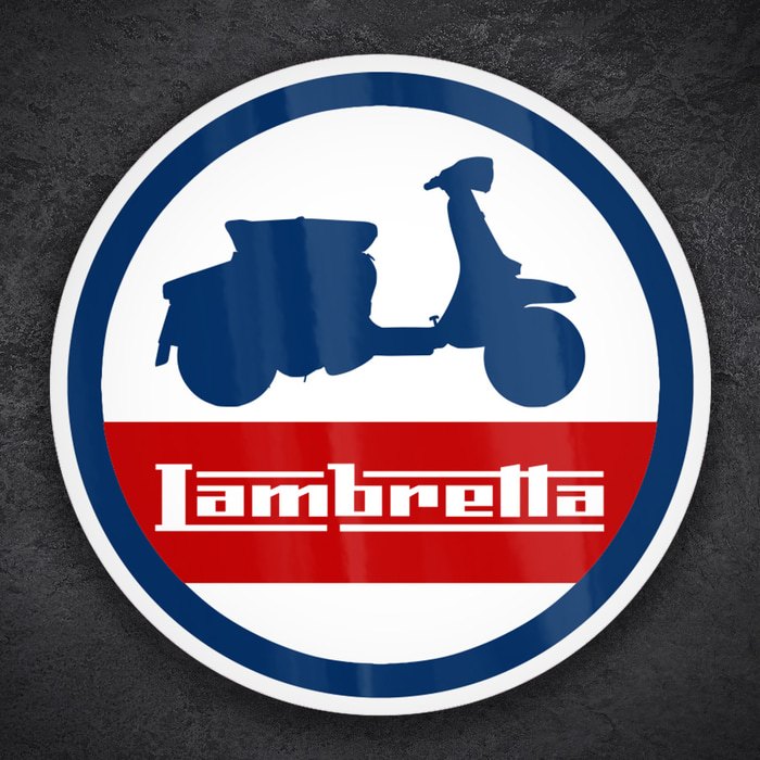 Autocollants: Lambretta Profil Classique sur Emblème Rétro