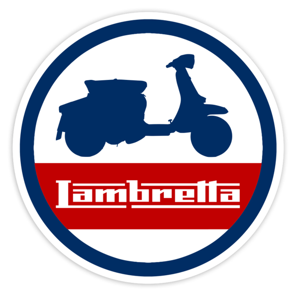 Autocollants: Lambretta Profil Classique sur Emblème Rétro