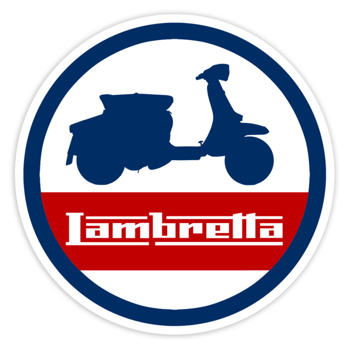 Autocollants: Lambretta Profil Classique sur Emblème Rétro