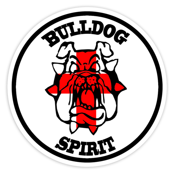 Autocollants: Esprit Bulldog avec Drapeau de Saint Georges