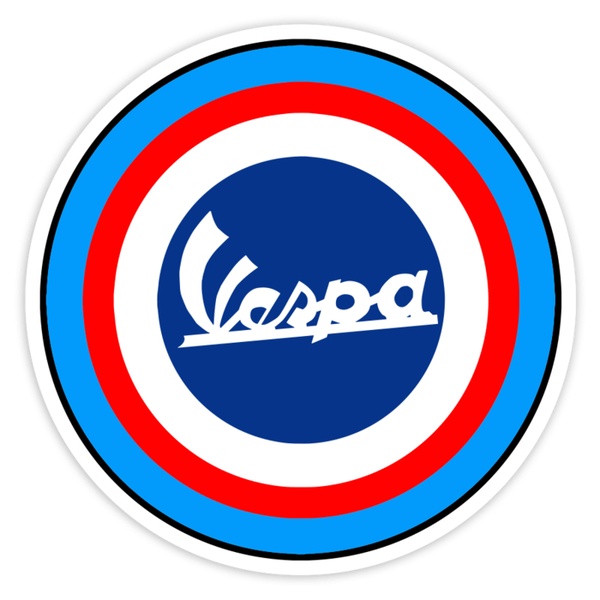 Autocollants: Emblème Mod Vespa Style Rétro